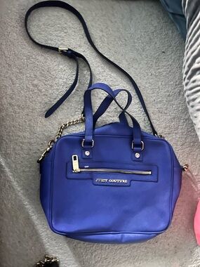 Juicy Couture Royal Blue Satchel with Gold Hardware
